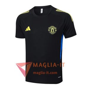 Magliette da Allenamento Manchester United Nero/Giallo/Blu 2025/2026