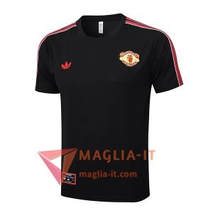 Magliette da Allenamento Manchester United Nero/Rosso 2025/2026