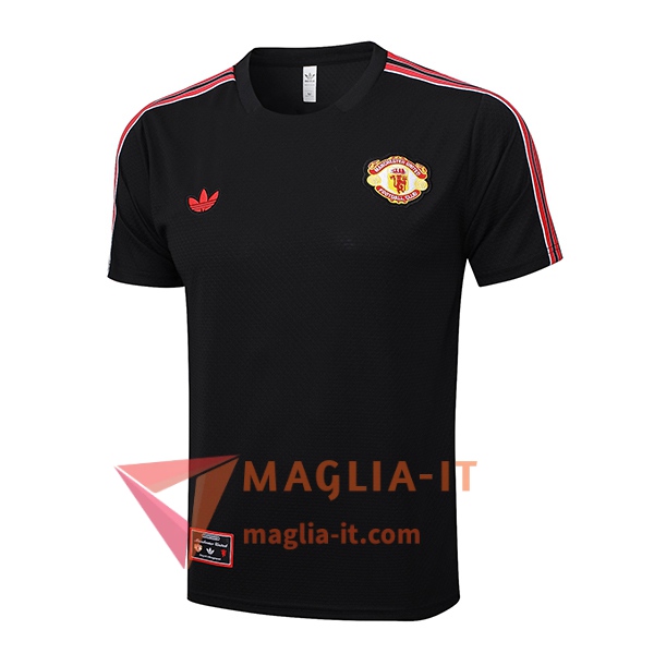 Magliette da Allenamento Manchester United Nero/Rosso 2025/2026