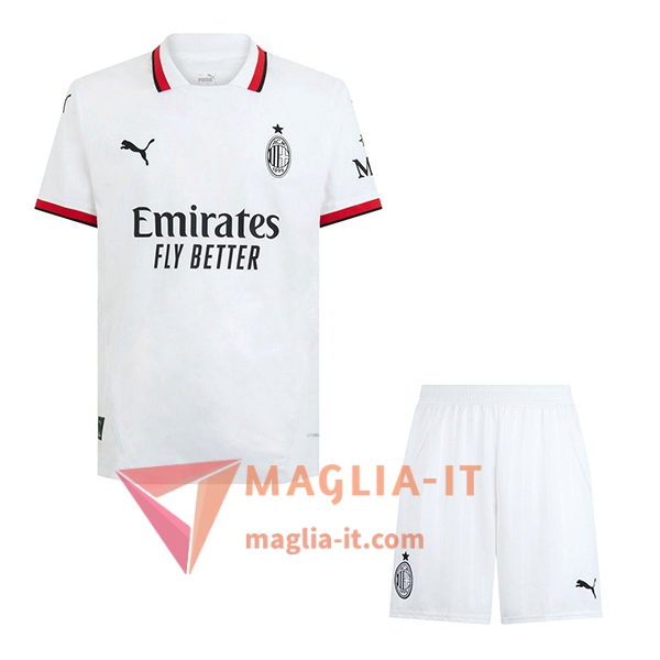 Nuova Maglia Calcio AC Milan Bambino Seconda 2024/25