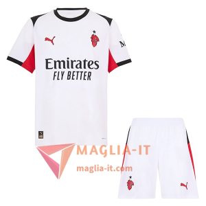 Nuova Maglia Calcio AC Milan Bambino Seconda 2025/26