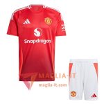 Nuova Maglia Calcio Manchester United Bambino Prima 2024/25