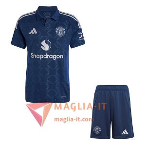 Nuova Maglia Calcio Manchester United Bambino Seconda 2024/25