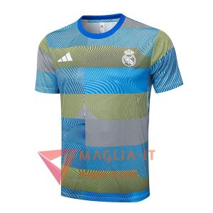 Nuove Magliette da Allenamento Real Madrid Blu/Verde 2025/2026