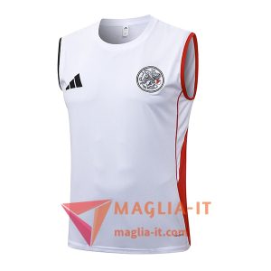Canottiera da Allenamento Ajax Bianco/Rosso 2025/2026