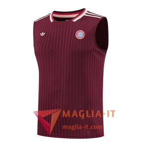 Canottiera da Allenamento Bayern Monaco Rosso/Bianco 2025/2026