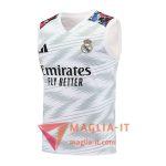Canottiera da Allenamento Real Madrid Bianco/Grigio 2025/2026