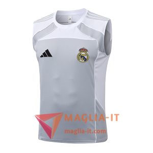 Canottiera da Allenamento Real Madrid Grigio/Bianco 2025/2026