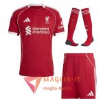 Kit Maglia FC Liverpool Casa (Pantaloncini + Calzini) 2025/2026