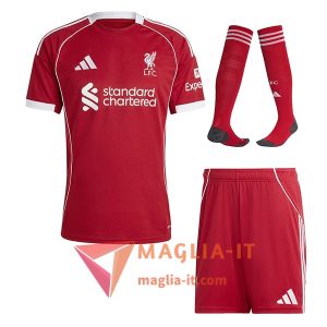 Kit Maglia FC Liverpool Casa (Pantaloncini + Calzini) 2025/2026