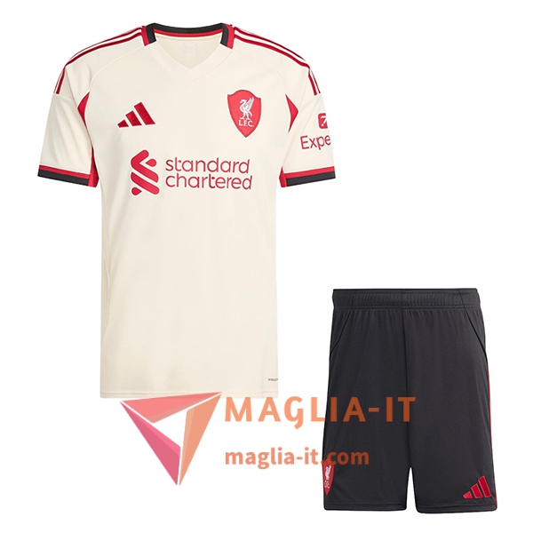Kit Maglia FC Liverpool Trasferta + Pantaloncini 2025/2026