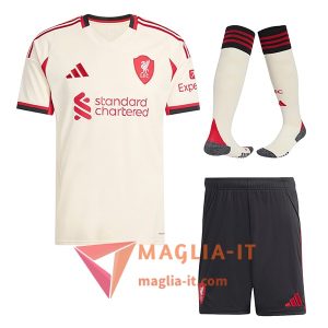 Kit Maglia FC Liverpool Trasferta (Pantaloncini + Calzini) 2025/2026