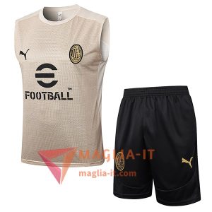Kit da Allenamento AC Milan - Canottiera + Pantaloncini 2025/2026 Beige