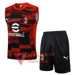 Kit da Allenamento AC Milan - Canottiera + Pantaloncini 2025/2026 Rosso/Nero