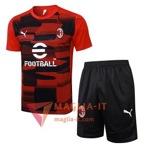 Kit da Allenamento AC Milan - Maglia + Pantaloncini 2025/2026 Rosso/Nero