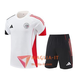 Kit da Allenamento Ajax - Maglia + Pantaloncini 2025/2026 Bianco/Nero/Rosso