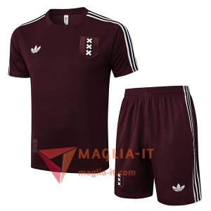 Kit da Allenamento Ajax - Maglia + Pantaloncini 2025/2026 Marrone/Bianco