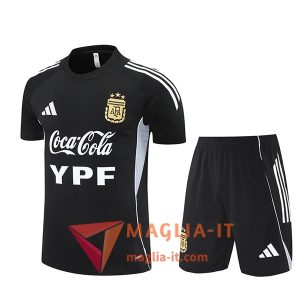 Kit da Allenamento Argentina - Maglia + Pantaloncini 2025/2026 Nero/Bianco/Grigio