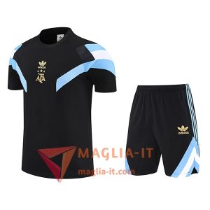 Kit da Allenamento Argentina - Maglia + Pantaloncini 2025/2026 Nero/Blu