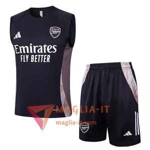 Kit da Allenamento Arsenal - Canottiera + Pantaloncini 2025/2026 Grigio Scuro