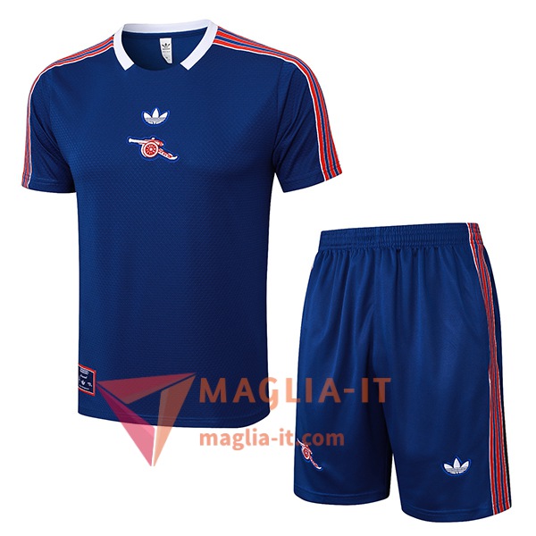 Kit da Allenamento Arsenal - Maglia + Pantaloncini 2025/2026 Blu/Rosso