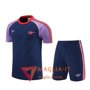 Kit da Allenamento Arsenal - Maglia + Pantaloncini 2025/2026 Blu/viola/Rosso