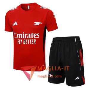 Kit da Allenamento Arsenal - Maglia + Pantaloncini 2025/2026 Rosso/Bianco/Nero