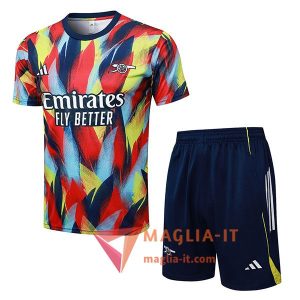 Kit da Allenamento Arsenal - Maglia + Pantaloncini 2025/2026 Rosso/Blu/Giallo