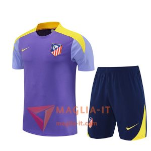 Kit da Allenamento Atletico Madrid - Maglia + Pantaloncini 2025/2026 viola/Giallo