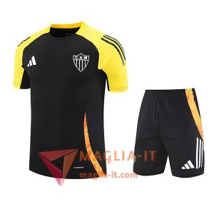 Kit da Allenamento Atletico Mineiro - Maglia + Pantaloncini 2025/2026 Nero/Giallo/Arancia