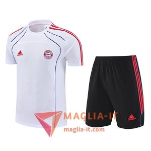 Kit da Allenamento Bayern Monaco - Maglia + Pantaloncini 2025/2026 Bianco/Rosso/Nero