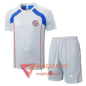 Kit da Allenamento Bayern Monaco - Maglia + Pantaloncini 2025/2026 Grigio/Rosso/Blu