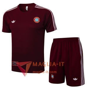 Kit da Allenamento Bayern Monaco - Maglia + Pantaloncini 2025/2026 Rosso/Bianco