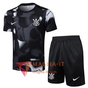 Kit da Allenamento Corinthians - Maglia + Pantaloncini 2025/2026 Nero/Grigio
