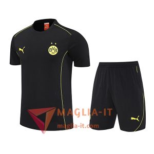 Kit da Allenamento Dortmund - Maglia + Pantaloncini 2025/2026 Nero/Giallo