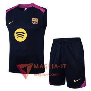 Kit da Allenamento FC Barcellona - Canottiera + Pantaloncini 2025/2026 Blu Reale
