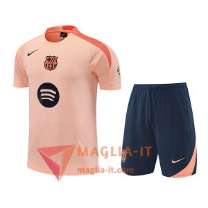 Kit da Allenamento FC Barcellona - Maglia + Pantaloncini 2025/2026 Arancia