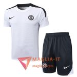 Kit da Allenamento FC Chelsea - Maglia + Pantaloncini 2025/2026 Bianco/Grigio
