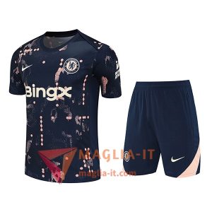 Kit da Allenamento FC Chelsea - Maglia + Pantaloncini 2025/2026 Blu Scuro