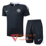 Kit da Allenamento FC Chelsea - Maglia + Pantaloncini 2025/2026 Grigio/Bianco