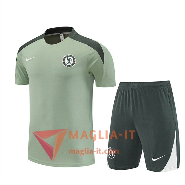 Kit da Allenamento FC Chelsea - Maglia + Pantaloncini 2025/2026 Verde