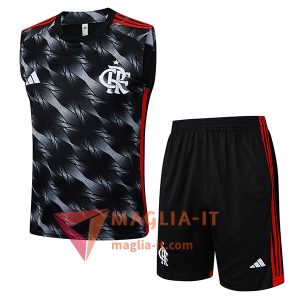 Kit da Allenamento Flamengo - Canottiera + Pantaloncini 2025/2026 Nero/Rosso