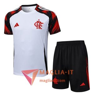 Kit da Allenamento Flamengo - Maglia + Pantaloncini 2025/2026 Bianco/Nero/Rosso
