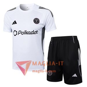 Kit da Allenamento Inter Miami CF - Maglia + Pantaloncini 2025/2026 Bianco/Nero