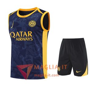 Kit da Allenamento Inter Milan - Canottiera + Pantaloncini 2025/2026 Blu/Giallo