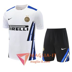 Kit da Allenamento Inter Milan - Maglia + Pantaloncini 2025/2026 Bianco/Nero/Blu