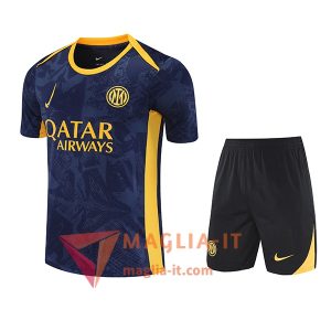 Kit da Allenamento Inter Milan - Maglia + Pantaloncini 2025/2026 Blu/Giallo