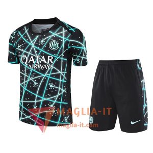 Kit da Allenamento Inter Milan - Maglia + Pantaloncini 2025/2026 Nero/Blu