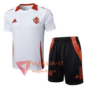 Kit da Allenamento Internacional - Maglia + Pantaloncini 2025/2026 Bianco/Rosso