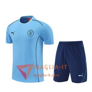 Kit da Allenamento Manchester City - Maglia + Pantaloncini 2025/2026 Blu